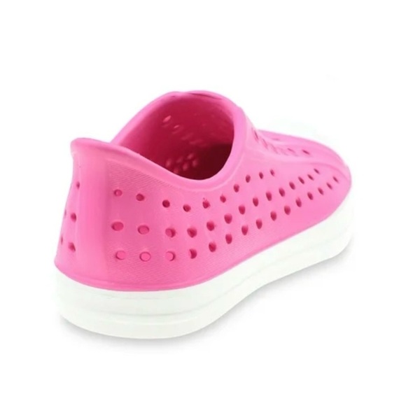 NWT Wonder Nation Eva Pink and White Slip-On Sneakers Toddler Girl Size 5/6 - Picture 3 of 7